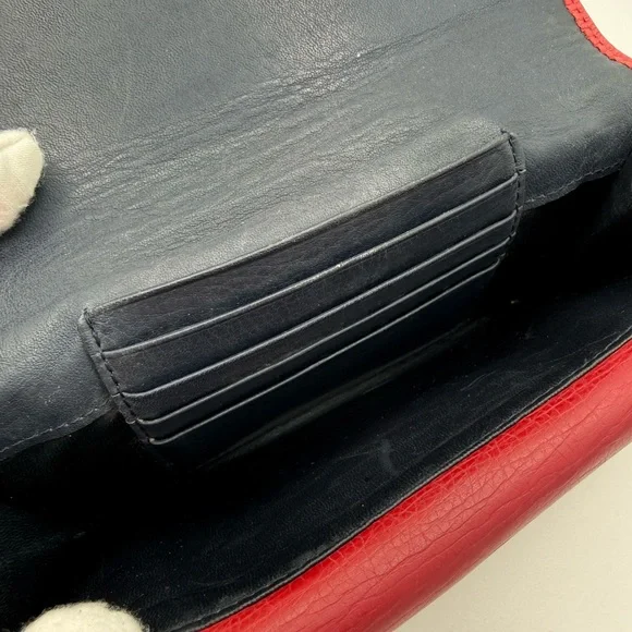 Vintage Christian Dior Double Flap Long Wallet with Unbranded Chain - Picture 12 of 17